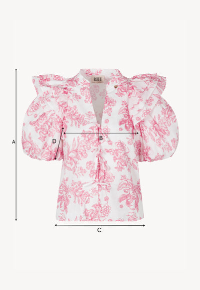 Cotton blouse with tie ALIANNA white