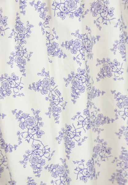 Cream mini dress in author's print ALMAR