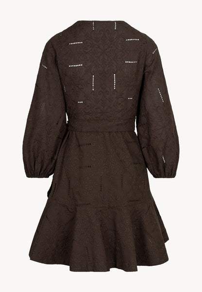 Envelope mini dress AMBROSIA brown