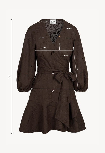 Envelope mini dress AMBROSIA brown