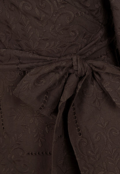 Envelope mini dress AMBROSIA brown