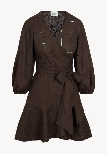 Envelope mini dress AMBROSIA brown