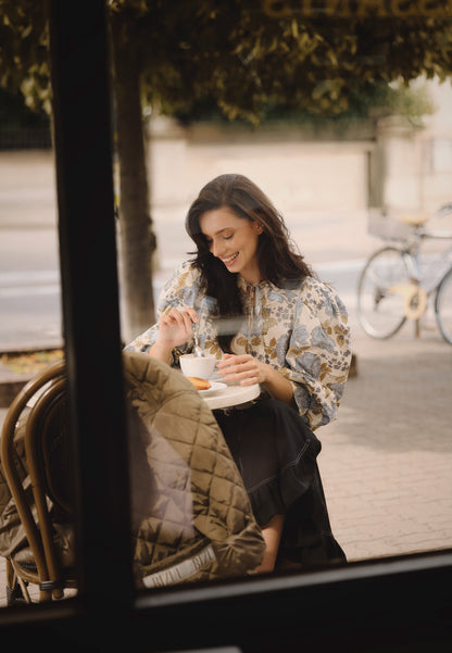 Cotton blouse with floral print ANDRASSA