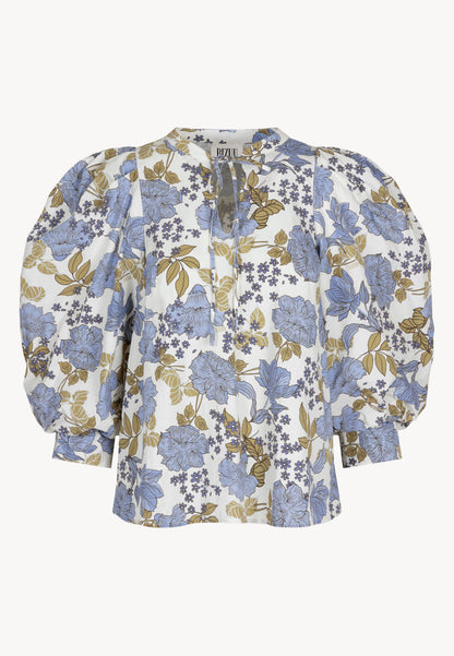 Cotton blouse with floral print ANDRASSA