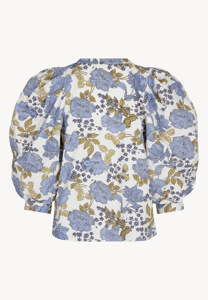 Cotton blouse with floral print ANDRASSA