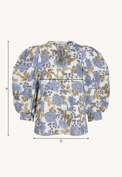 Cotton blouse with floral print ANDRASSA