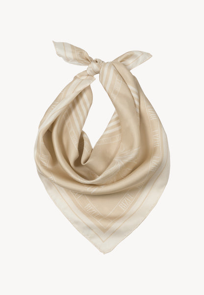 Silk scarf in author print ARIA beige