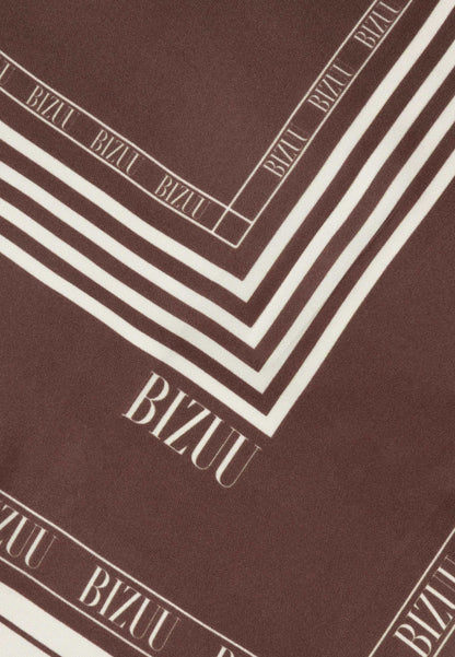 Silk scarf in author print ARIA brown