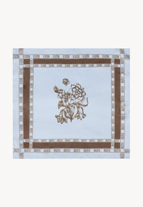 Silk scarf in author print ARIA blue