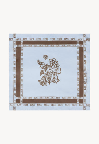 Silk scarf in author print ARIA blue