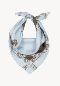 Silk scarf in author print ARIA blue