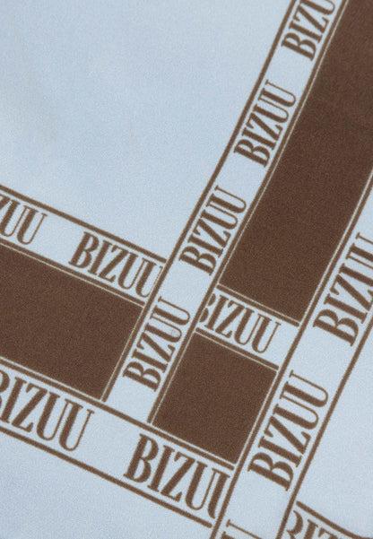 Silk scarf in author print ARIA blue