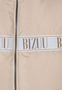 Beige down vest with natural filling AYASE
