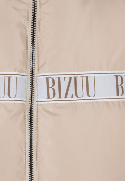 Beige down vest with natural filling AYASE