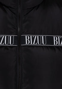 Black down vest with natural filling AYASE