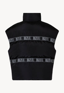 Black down vest with natural filling AYASE