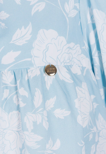Light blue mini dress with a flared hem AYOTE