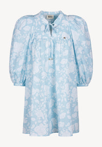 Light blue mini dress with a flared hem AYOTE