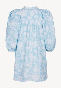 Light blue mini dress with a flared hem AYOTE