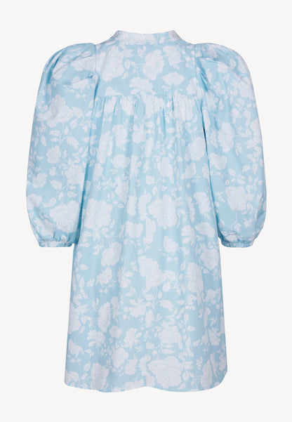 Light blue mini dress with a flared hem AYOTE