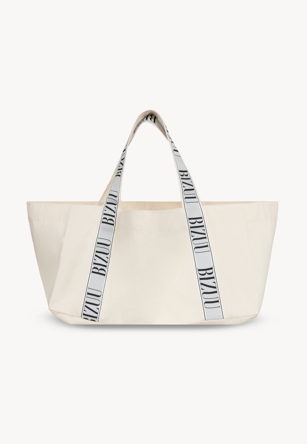 Beige BAGO mini bag with logoed shoulder straps.