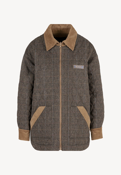 BAIONA brown reversible quilted jacket