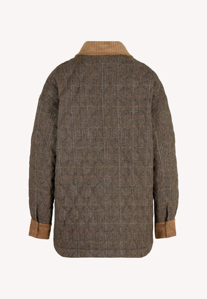 BAIONA brown reversible quilted jacket