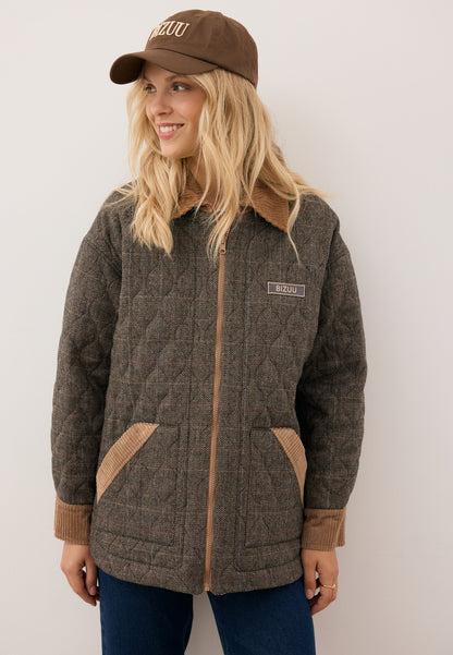 BAIONA brown reversible quilted jacket