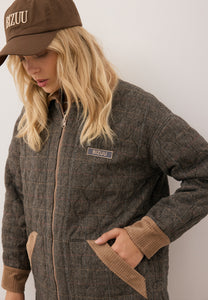 Brown baseball cap with logo ZANE