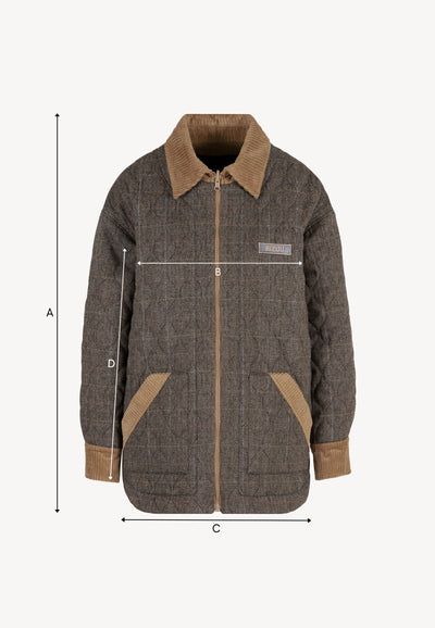 BAIONA brown reversible quilted jacket