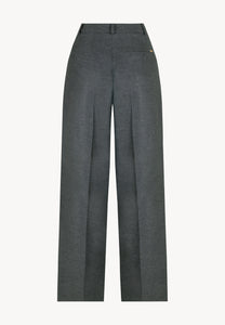 Graphite wide-leg trousers BANOS GRAŻYNA