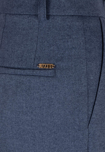 Navy blue wide-leg trousers BANOS GRAŻYNA