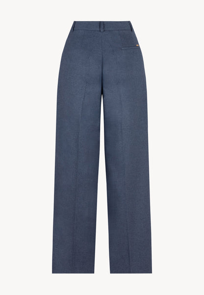 Navy blue wide-leg trousers BANOS GRAŻYNA