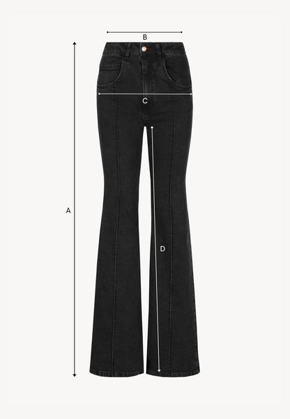 Black women's bell-bottom pants BELINNA