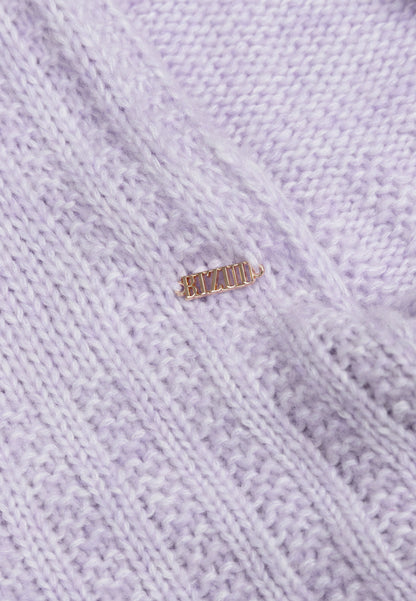 Purple merino wool balaclava BIFFI