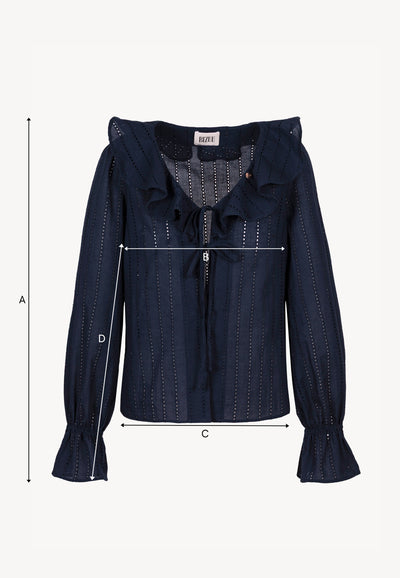 Navy blue shirt with binding PROVANCE