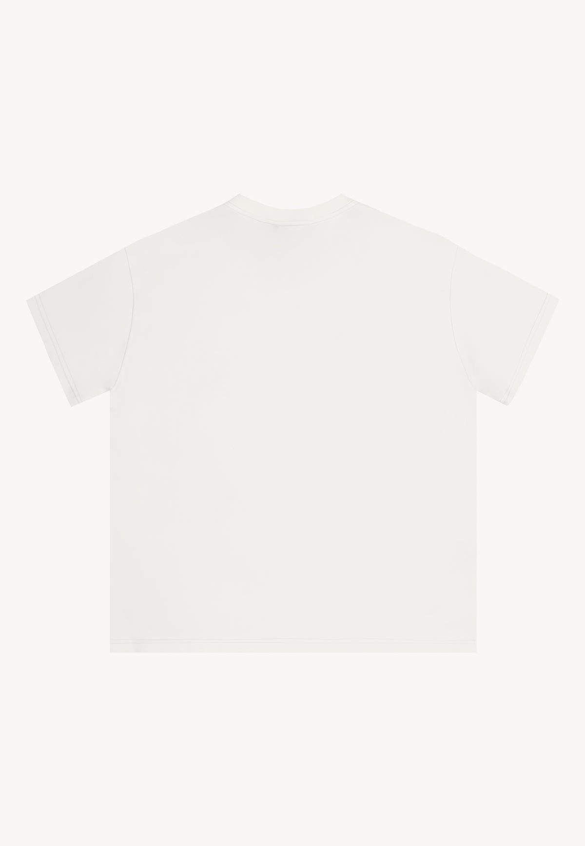 Back view of the cream BOW T-shirt.