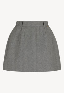 Black mini skirt with herringbone pattern BREDA