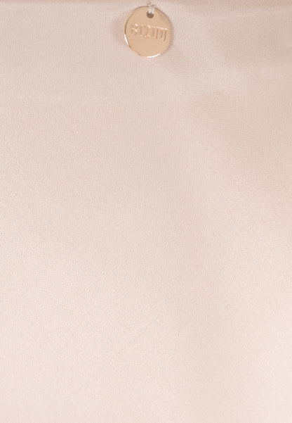 Beige midi viscose skirt BREE