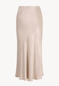 Beige midi viscose skirt BREE