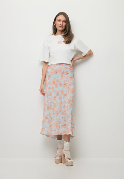 Light blue BREE viscose midi skirt