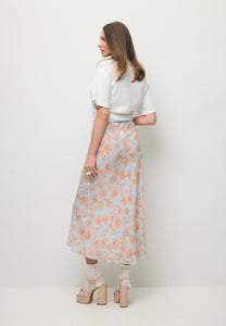 Light blue BREE viscose midi skirt