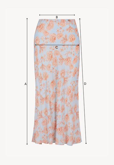 Light blue BREE viscose midi skirt