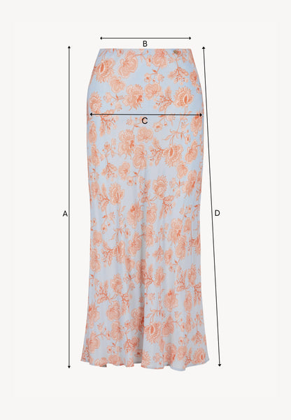 Light blue BREE viscose midi skirt