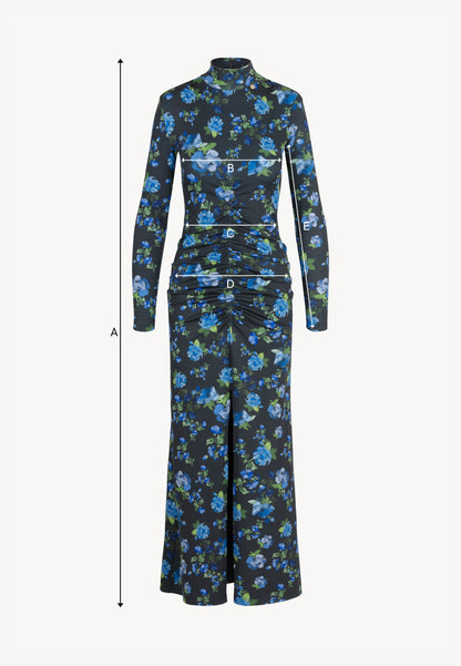 Black midi dress with turtleneck BRIDGEE
