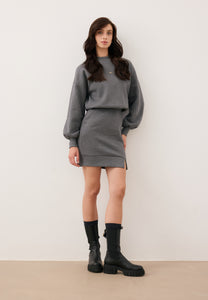 CAGLIARI graphite knit dress