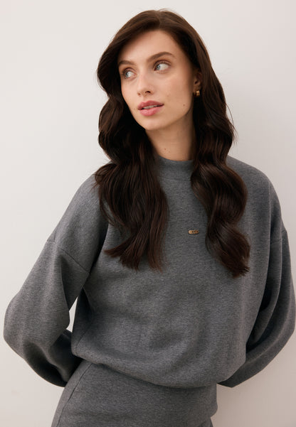 CAGLIARI graphite knit dress