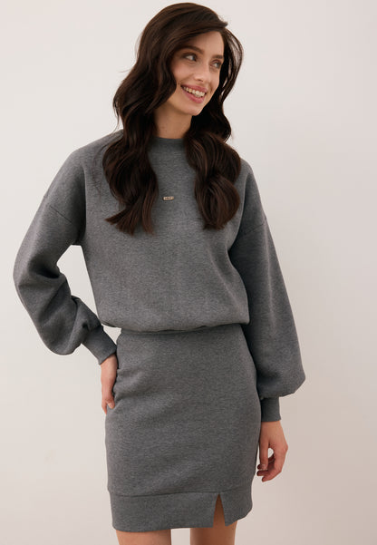 CAGLIARI graphite knit dress