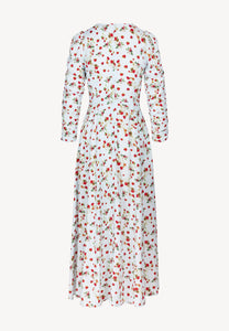 Blue midi dress with original print CALANA