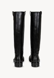 Black leather CALYX boots with chunky sole